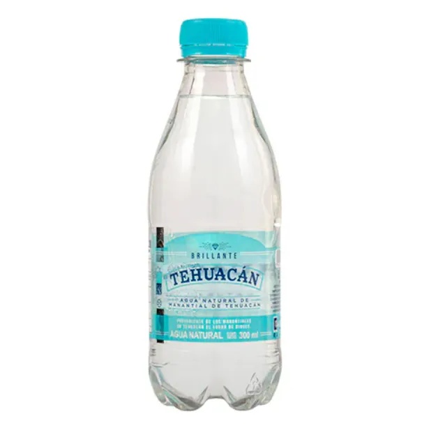 Caja de agua NATURAL Tehuacan Brillante 12x300ml Plastico-101020