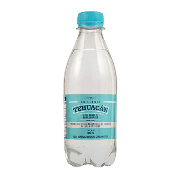 Caja de agua MINERAL Tehuacan Brillante 12x300ml Plastico-101019