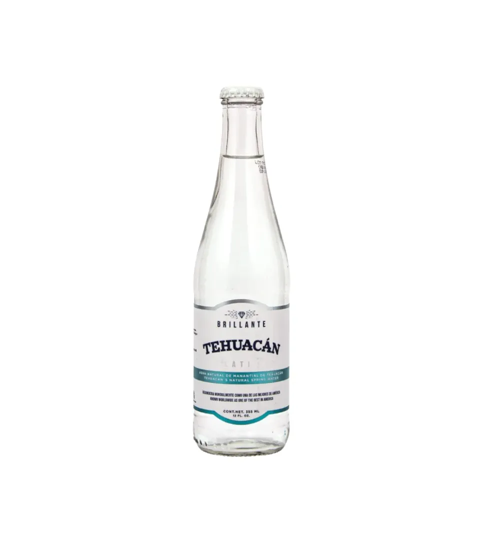 Caja de agua NATURAL Tehuacan Brillante 12x355ml Vidrio-101022