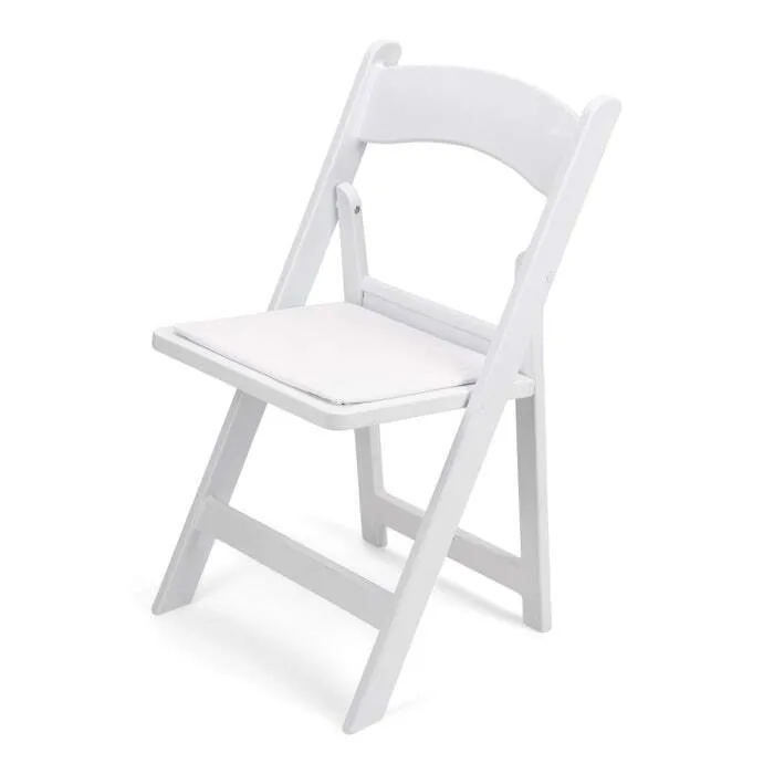 White Padded Resin Chairs