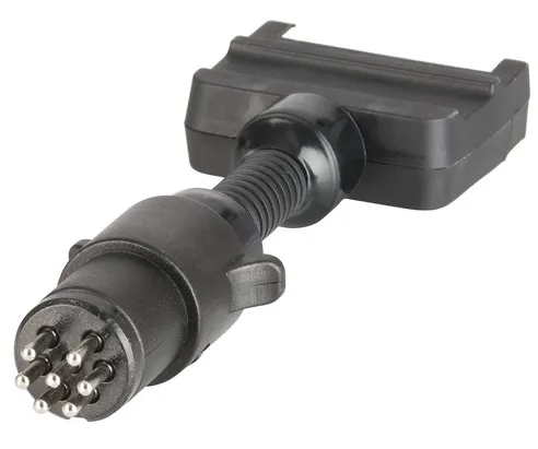 7 Pin Flat (Trailer) to 7 Pin Round Small Male (Car)