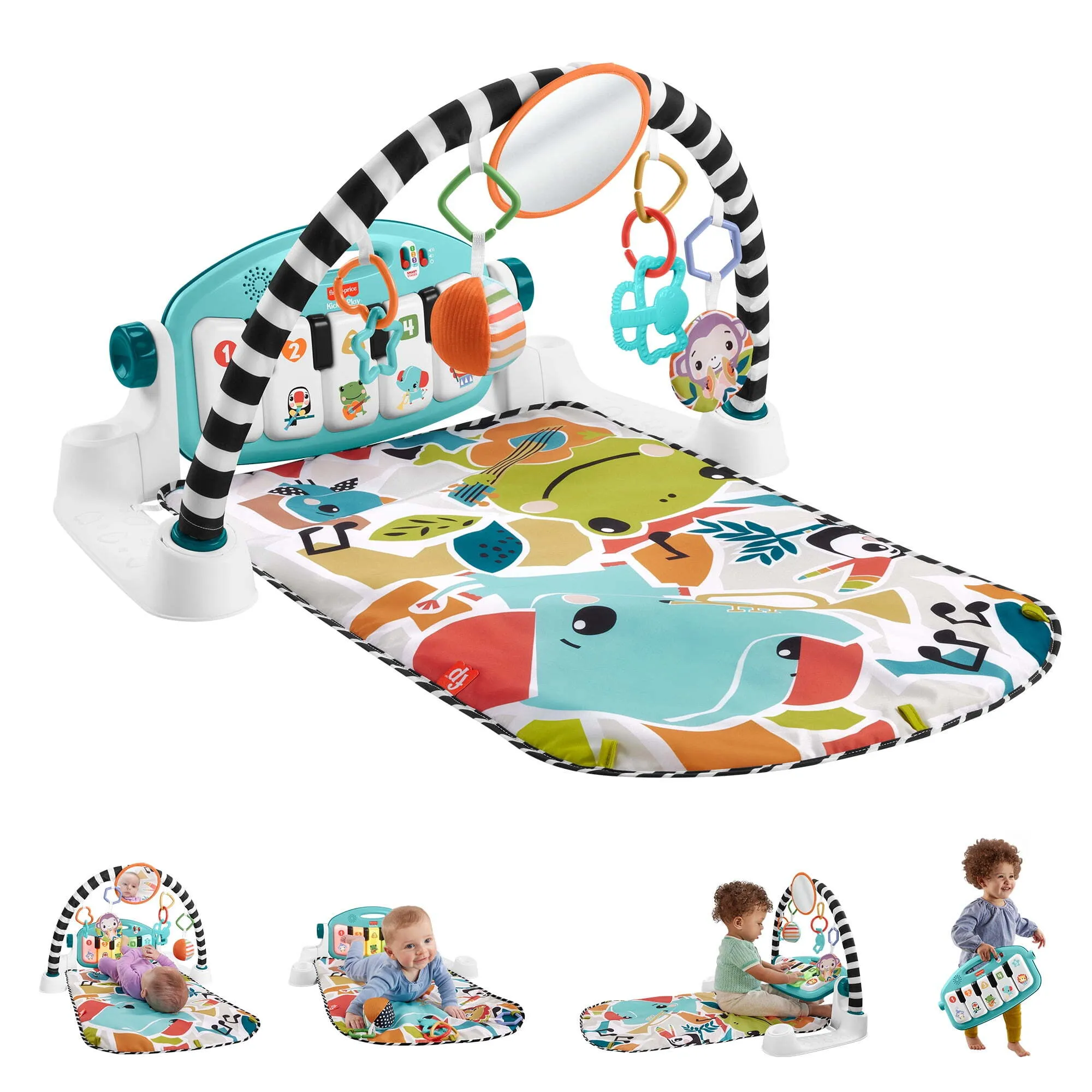 Fisher Price Piano Rug with Lights and Sounds to Kick and Play, NEW