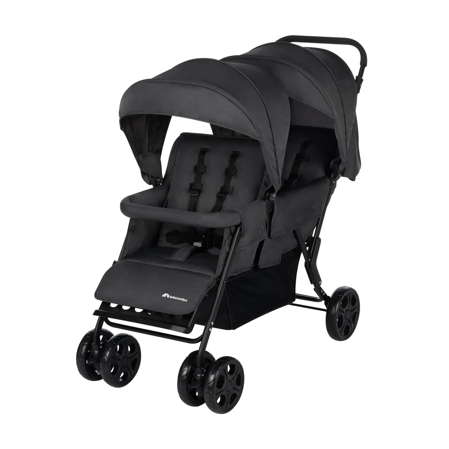 Bebeconfort Teamy tandem stroller/twin/double pram, black (2x22kg)