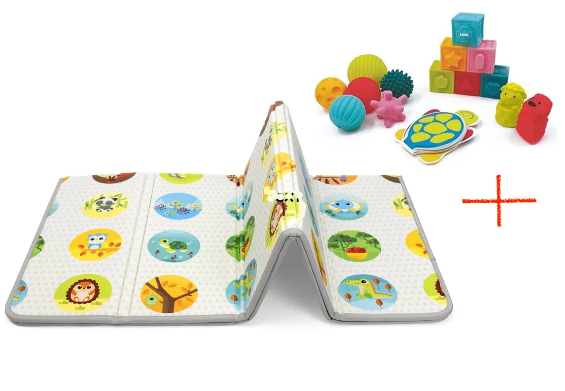 CHICCO 2 EN 1 MAXI BABY PLAYING MAT (200x180x2) plus Sensoric Toys