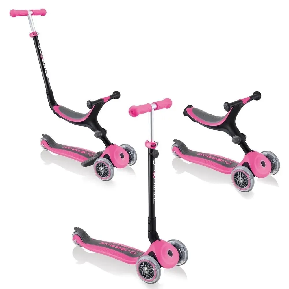 Globber Go-Up deluxe scooter 3 in 1,pink (used more,a bit faded)
