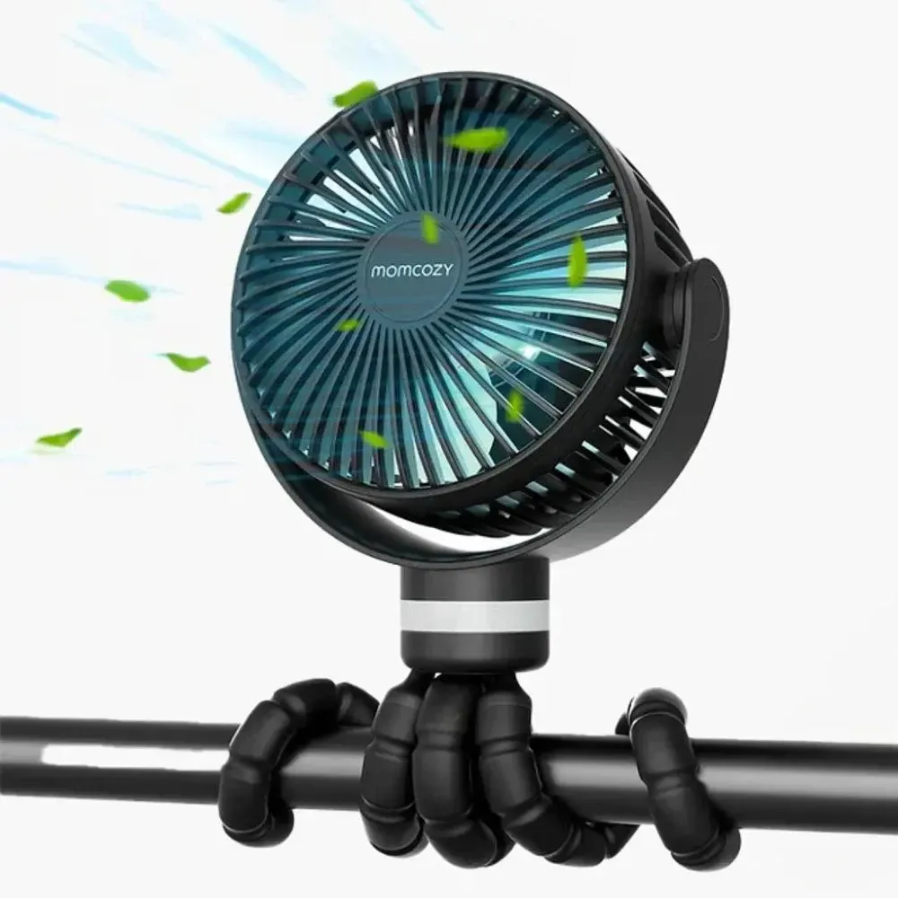 MOMCOZY Portable universal Fan, usb, black