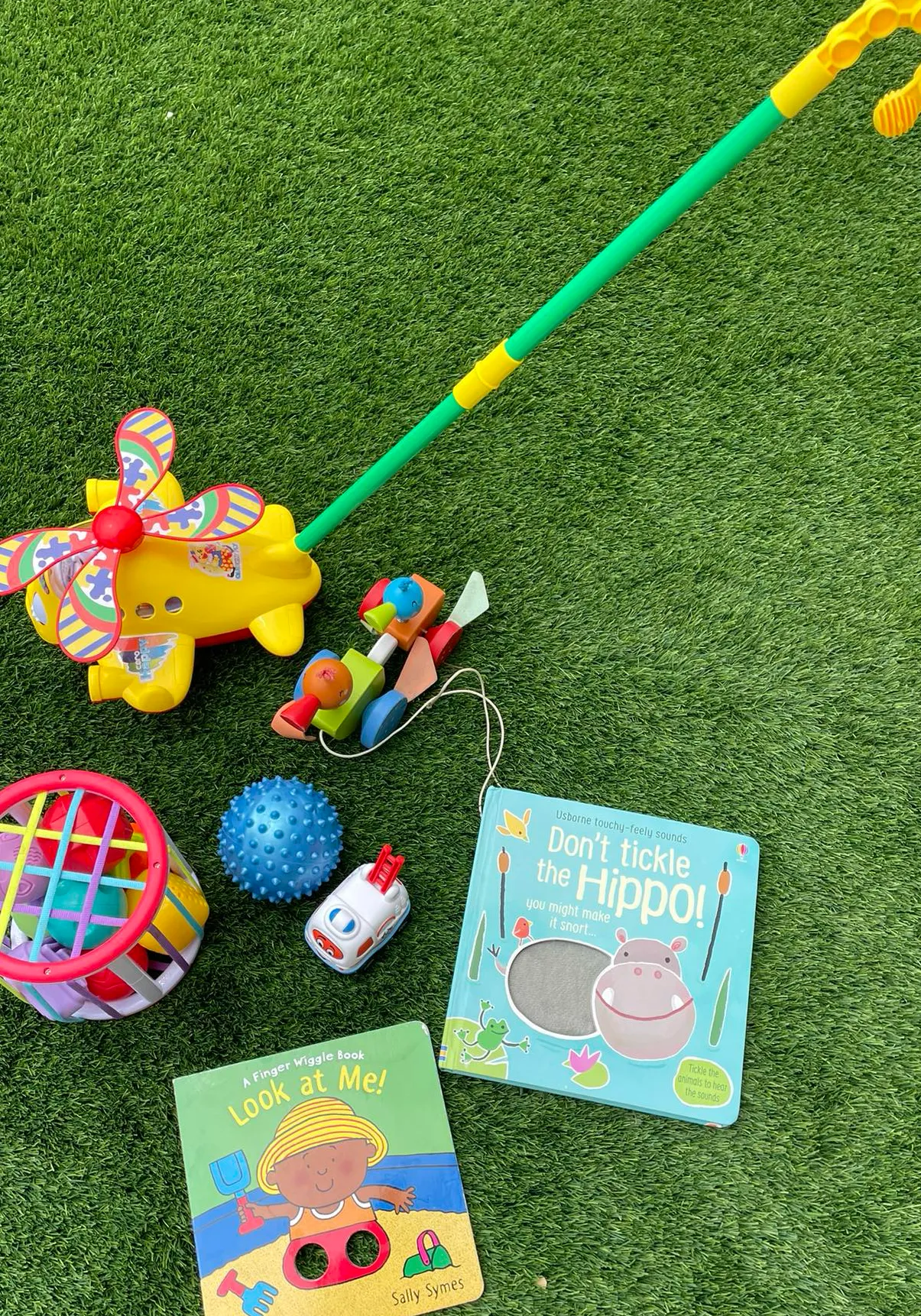Toys set 4: for babies from 8 months, two books, sorting toy, moving toys