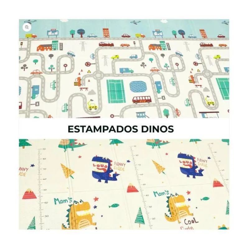 Baby playing two side MAT, 200x150cm, cars