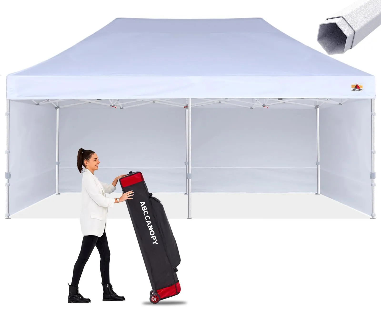 10x20 Pop-up Tent with 3 sides