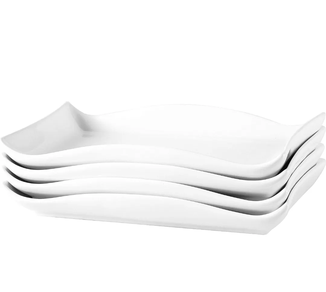 Rectangle Curvy Appetizer Plates