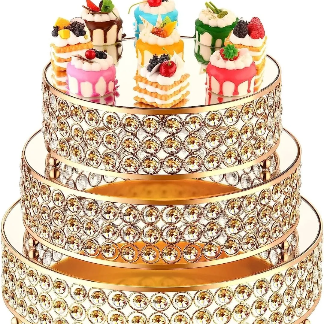 Gold Crystal Cake Stand