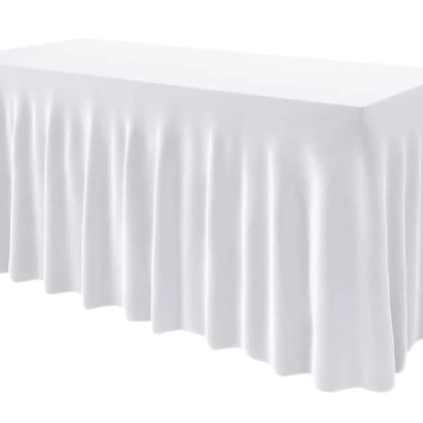 6FT Pleated Spandex Tablecloth