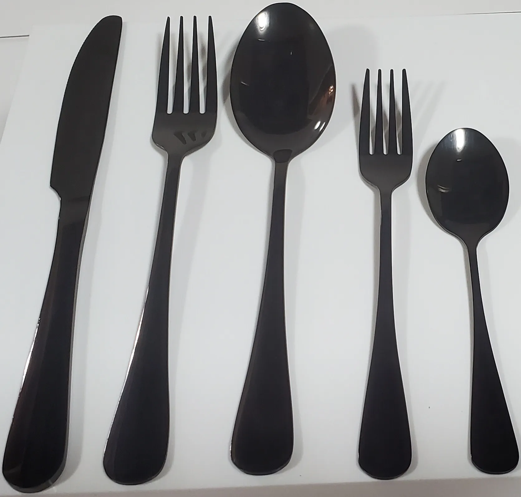 Glossy Black Cutlery