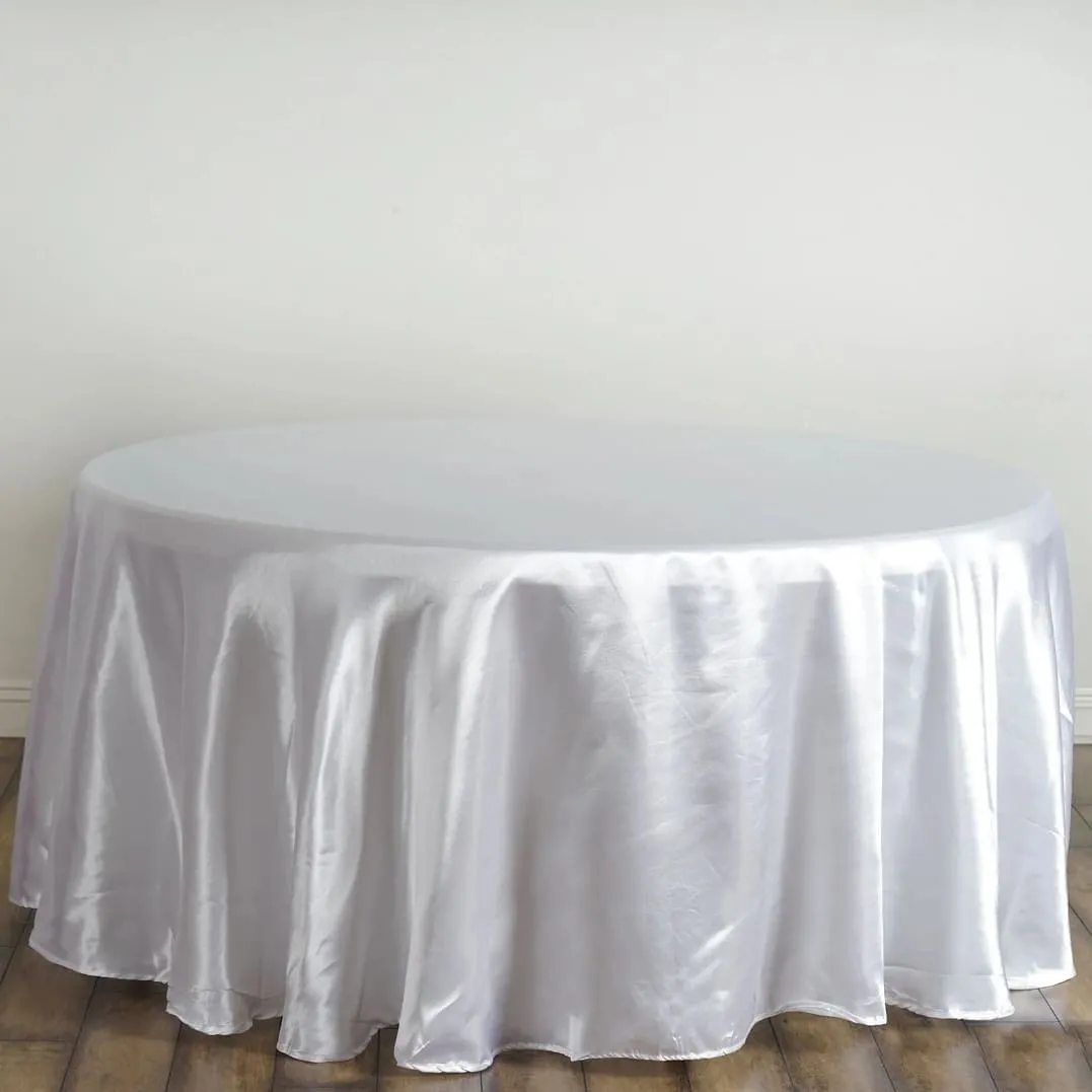 120" Round Satin Tablecloth
