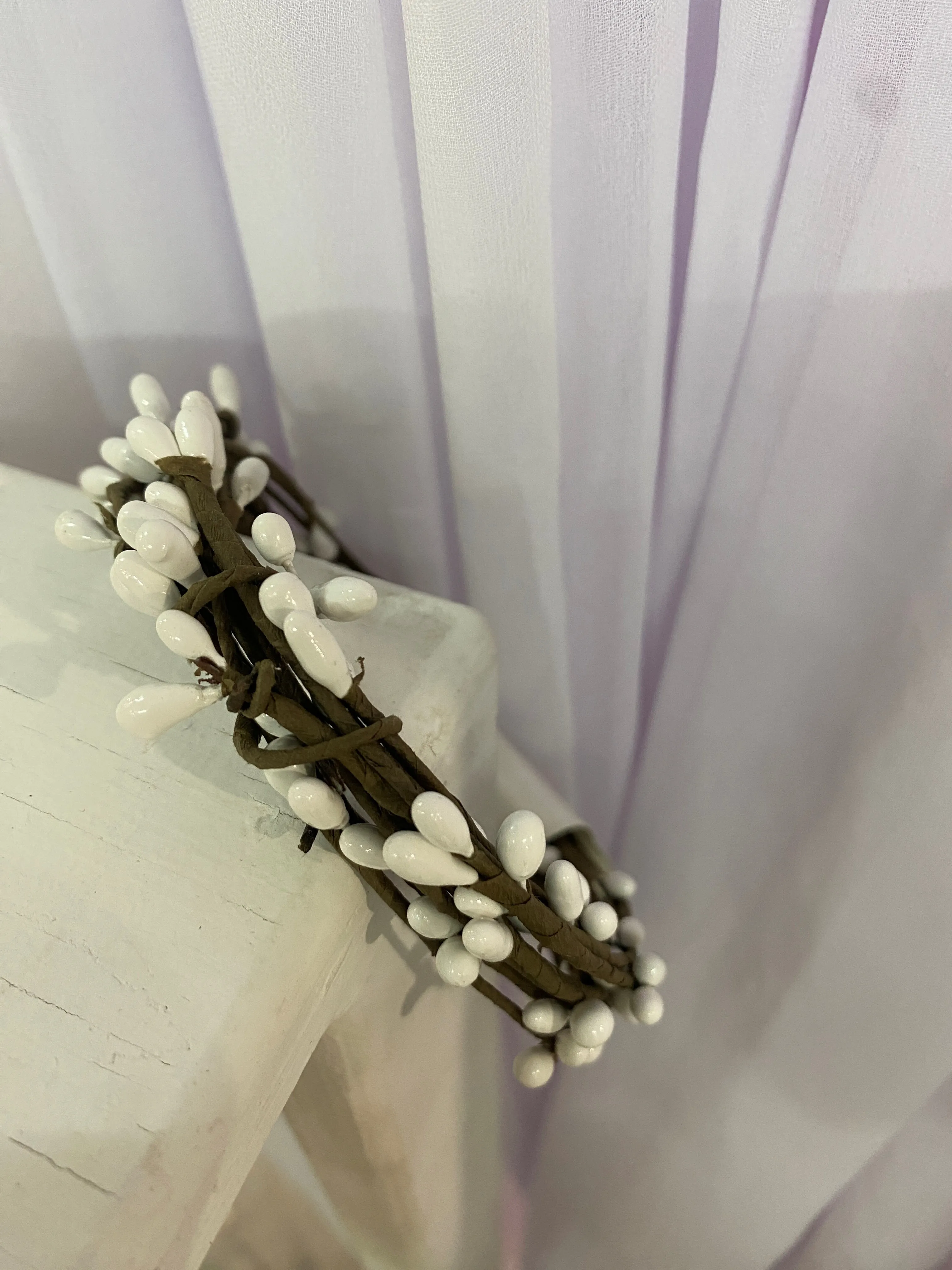 White+Brown Bead Garland