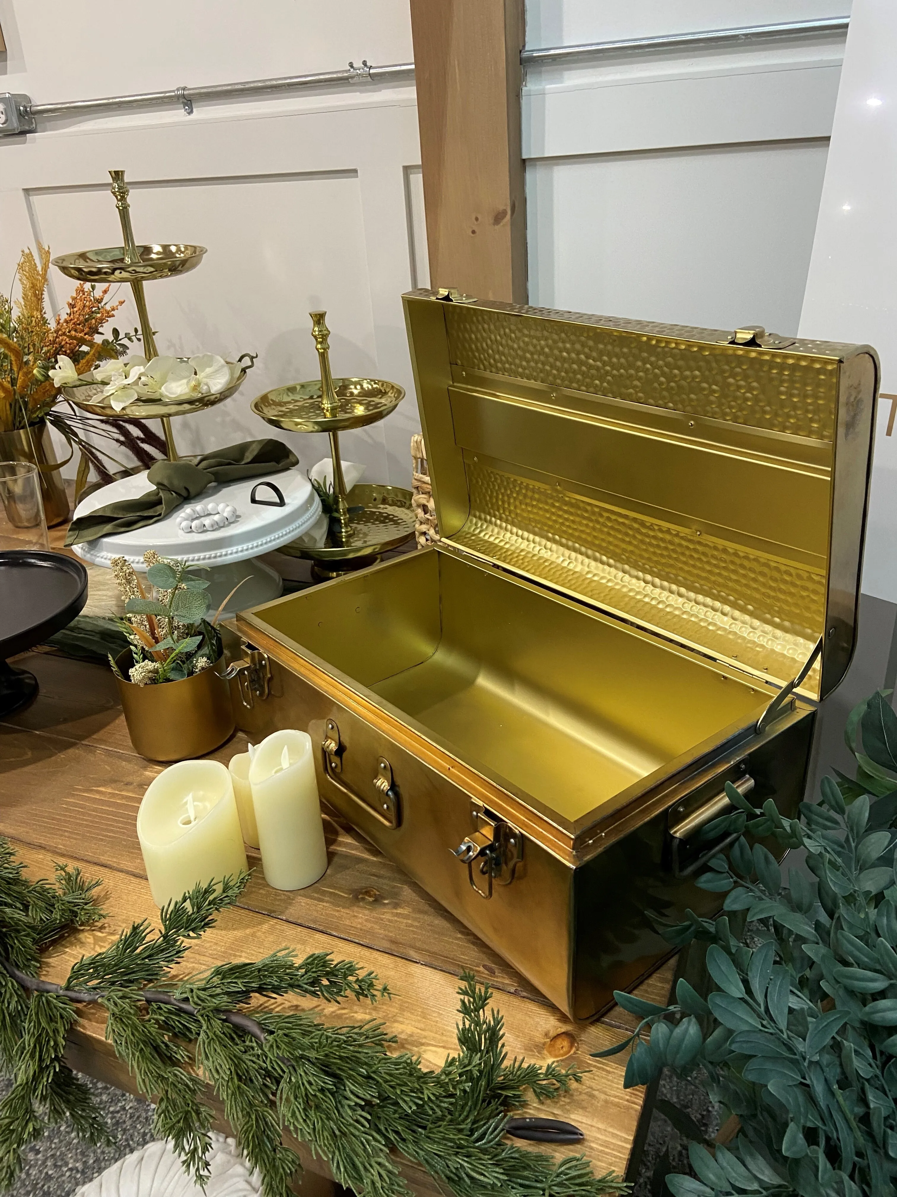 Hammered Gold Suitcase
