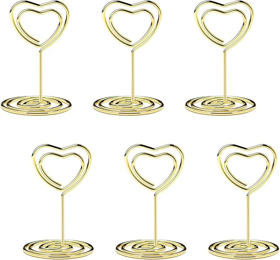 Heart-shaped Mini Gold Sign Holder