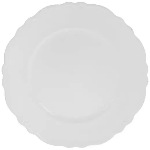 White Scalloped Charger Plate