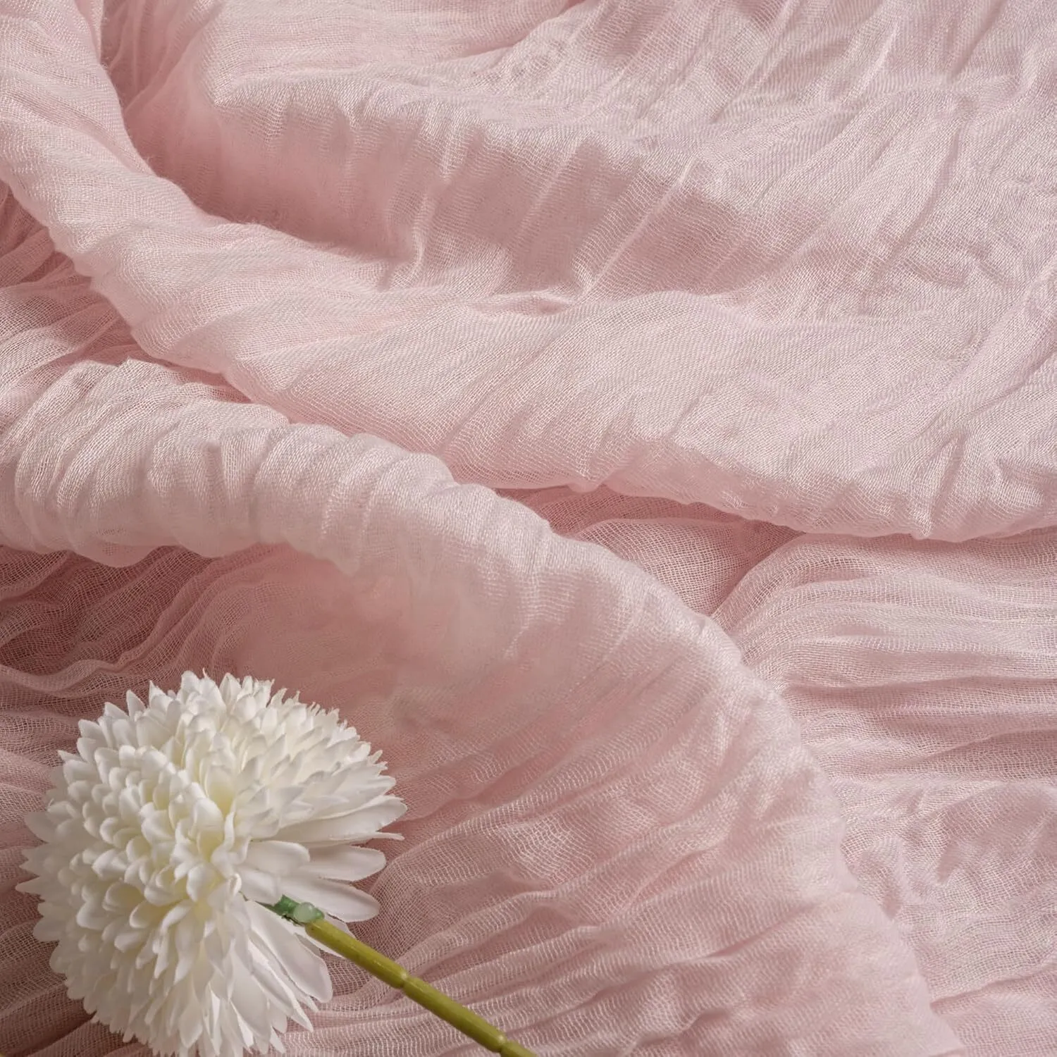 Blush Pink Cheesecloth Table Runner