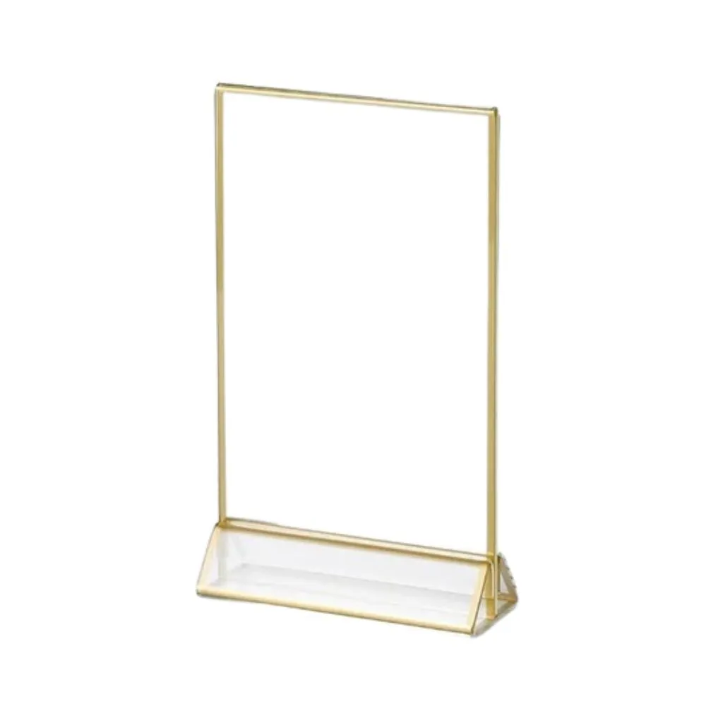 Gold and Acrylic Sign Holder