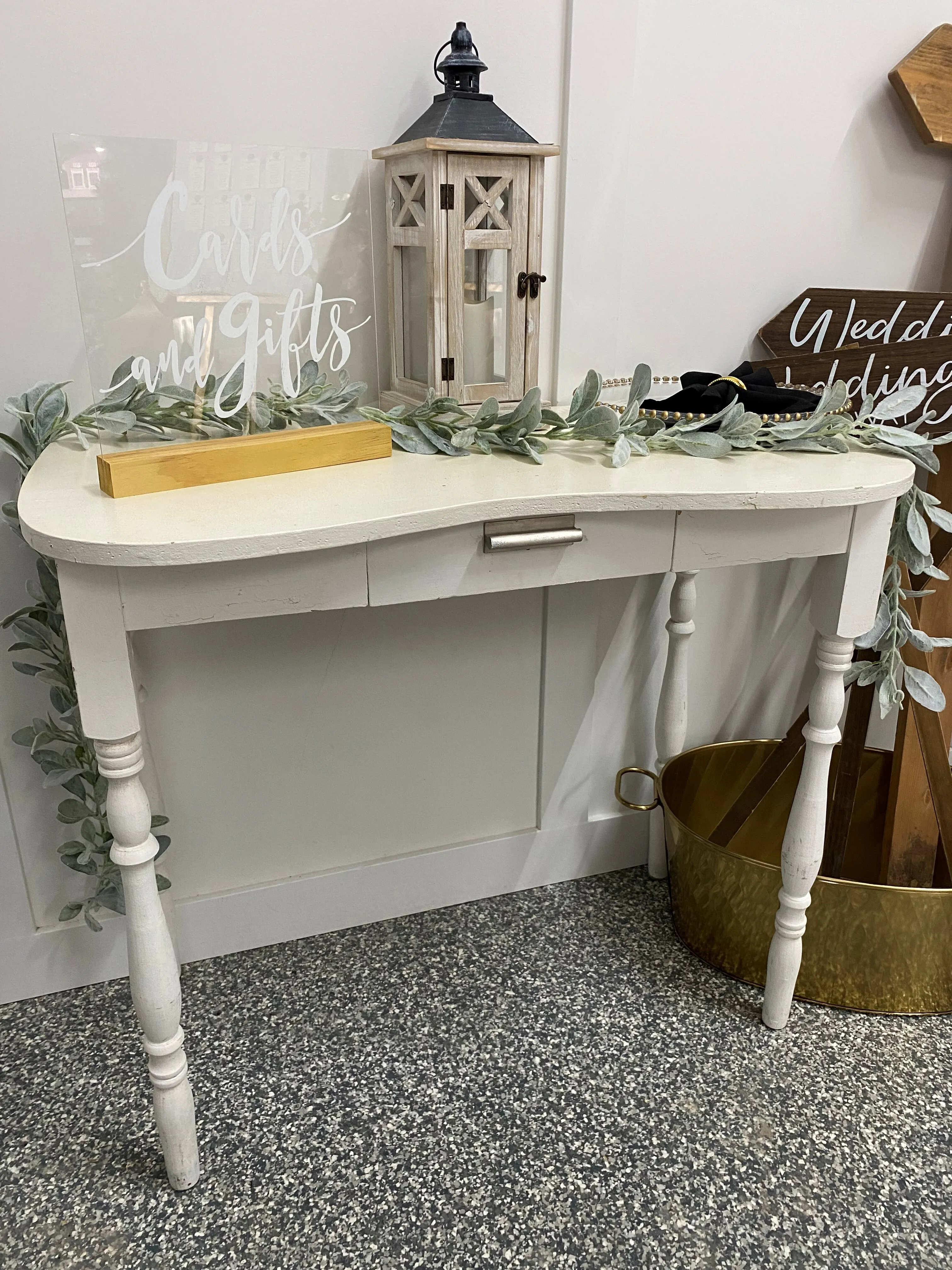 White Guestbook Table
