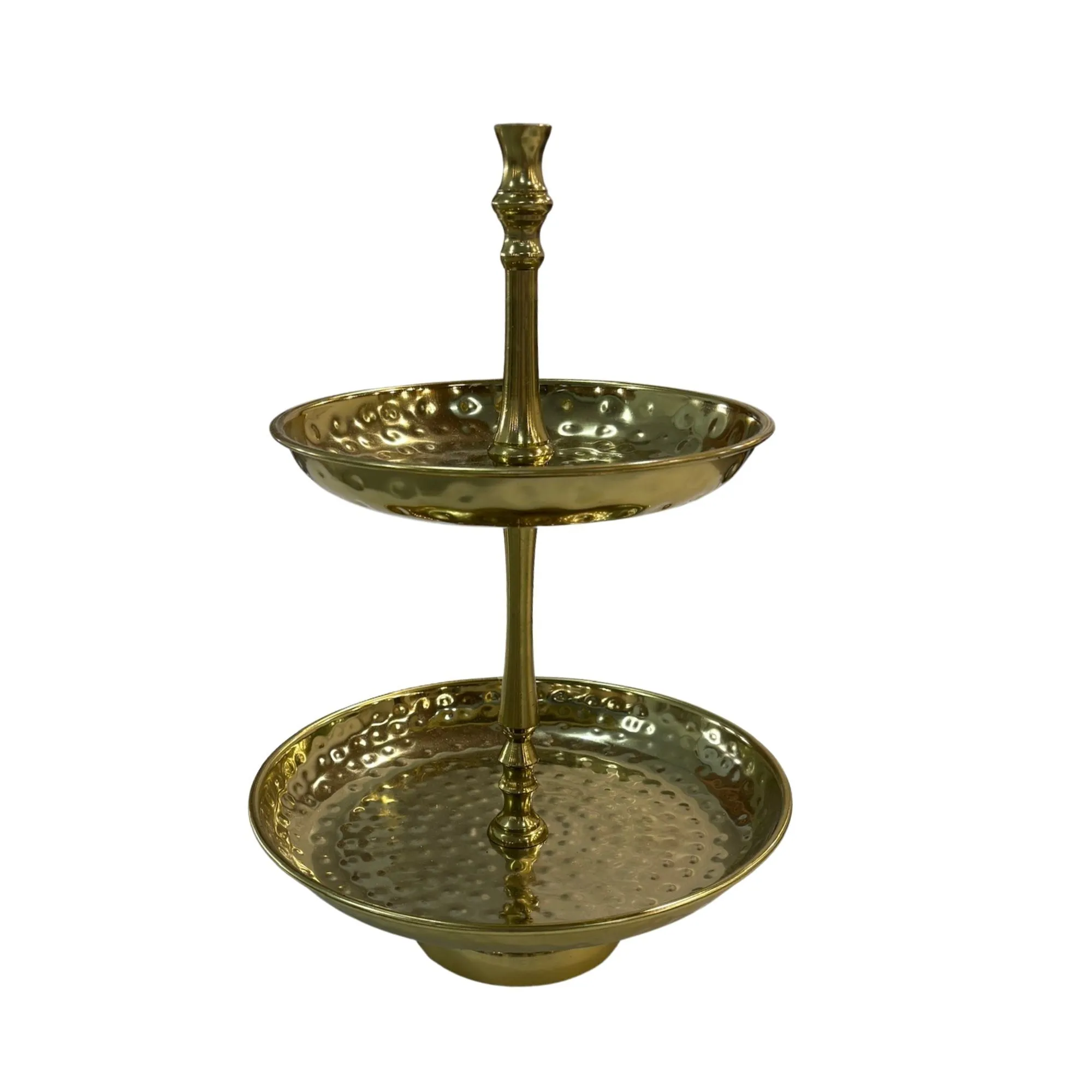 Gold Two-Tier Dessert Stand 