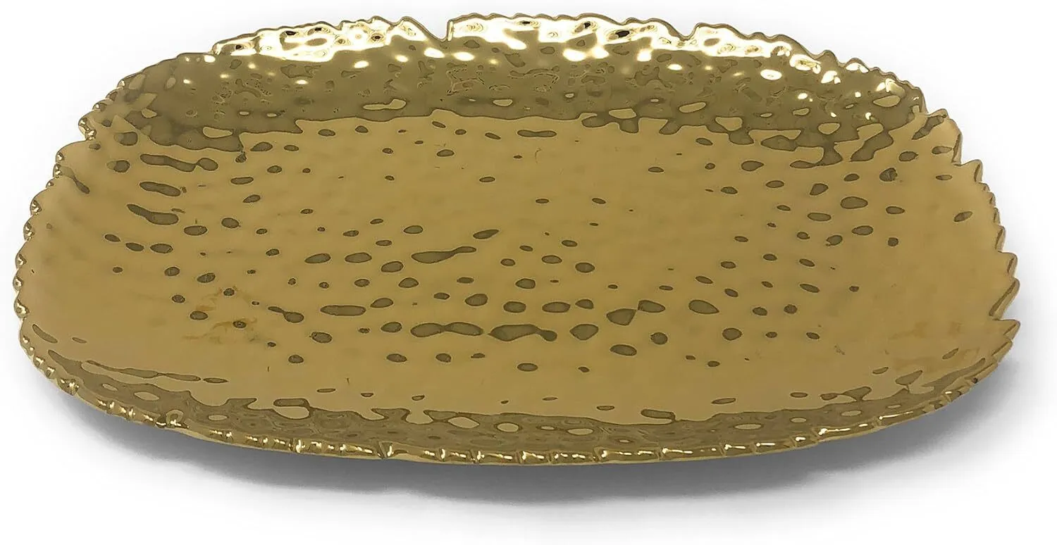 Hammered Gold Platter