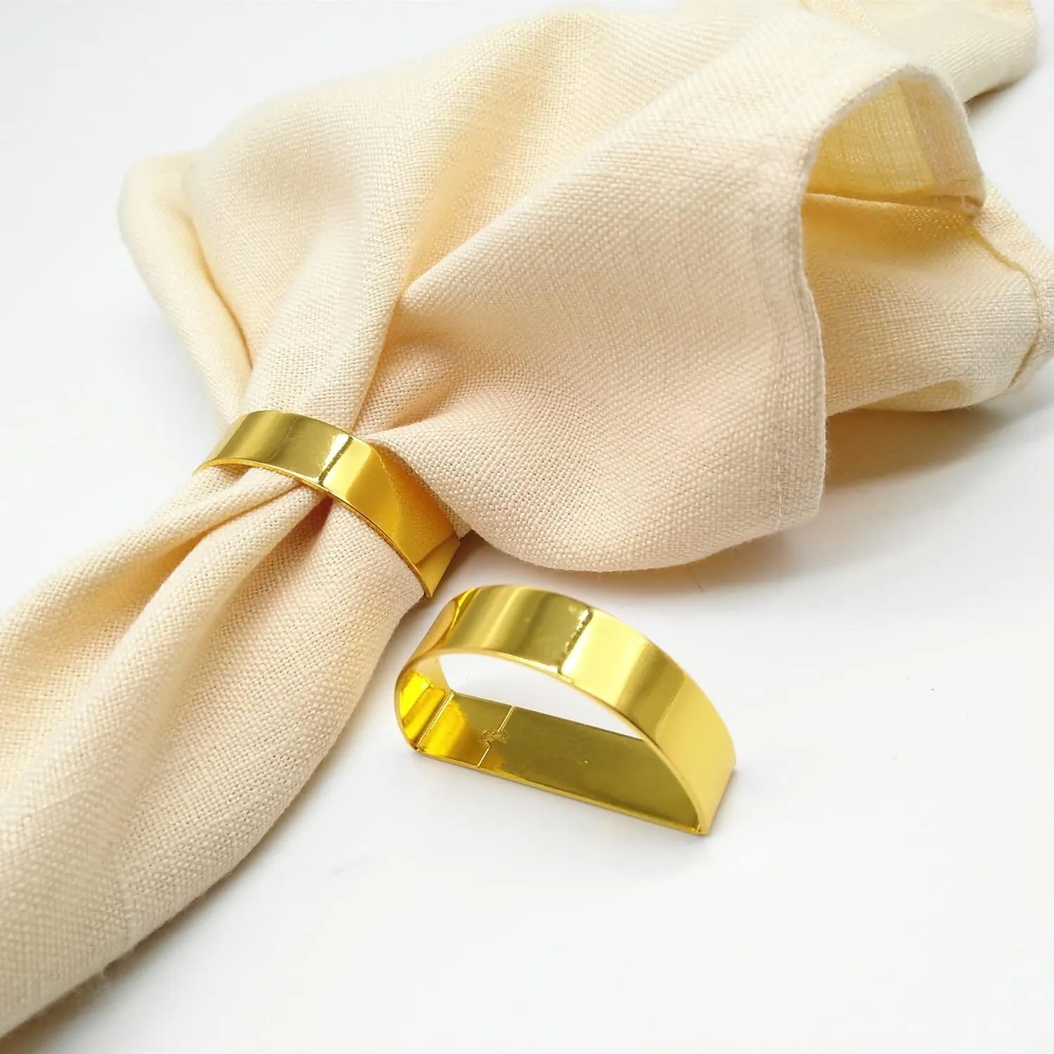Polished Gold Half-Moon Napkin Holders