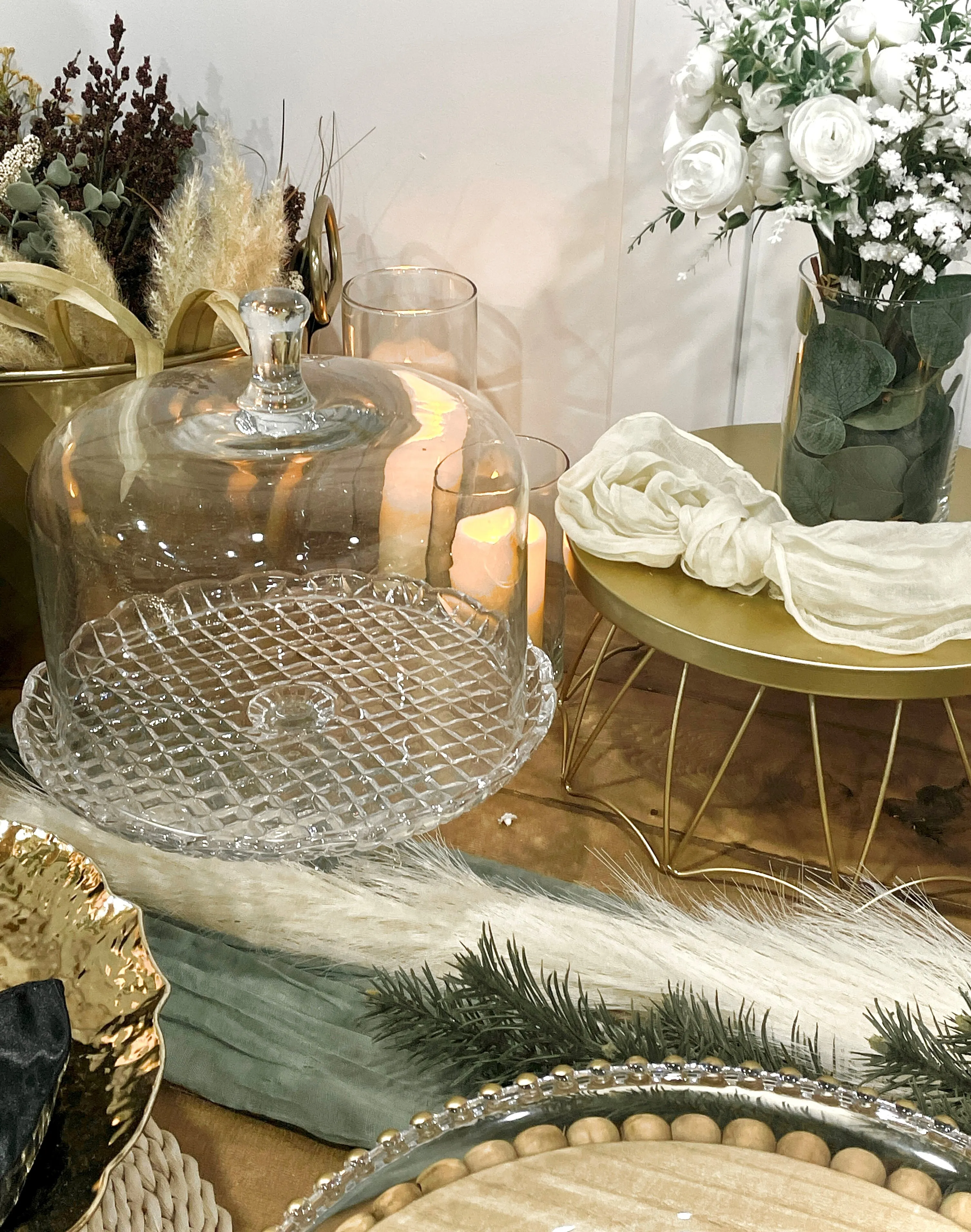 Glass Cake Stand With Dome
