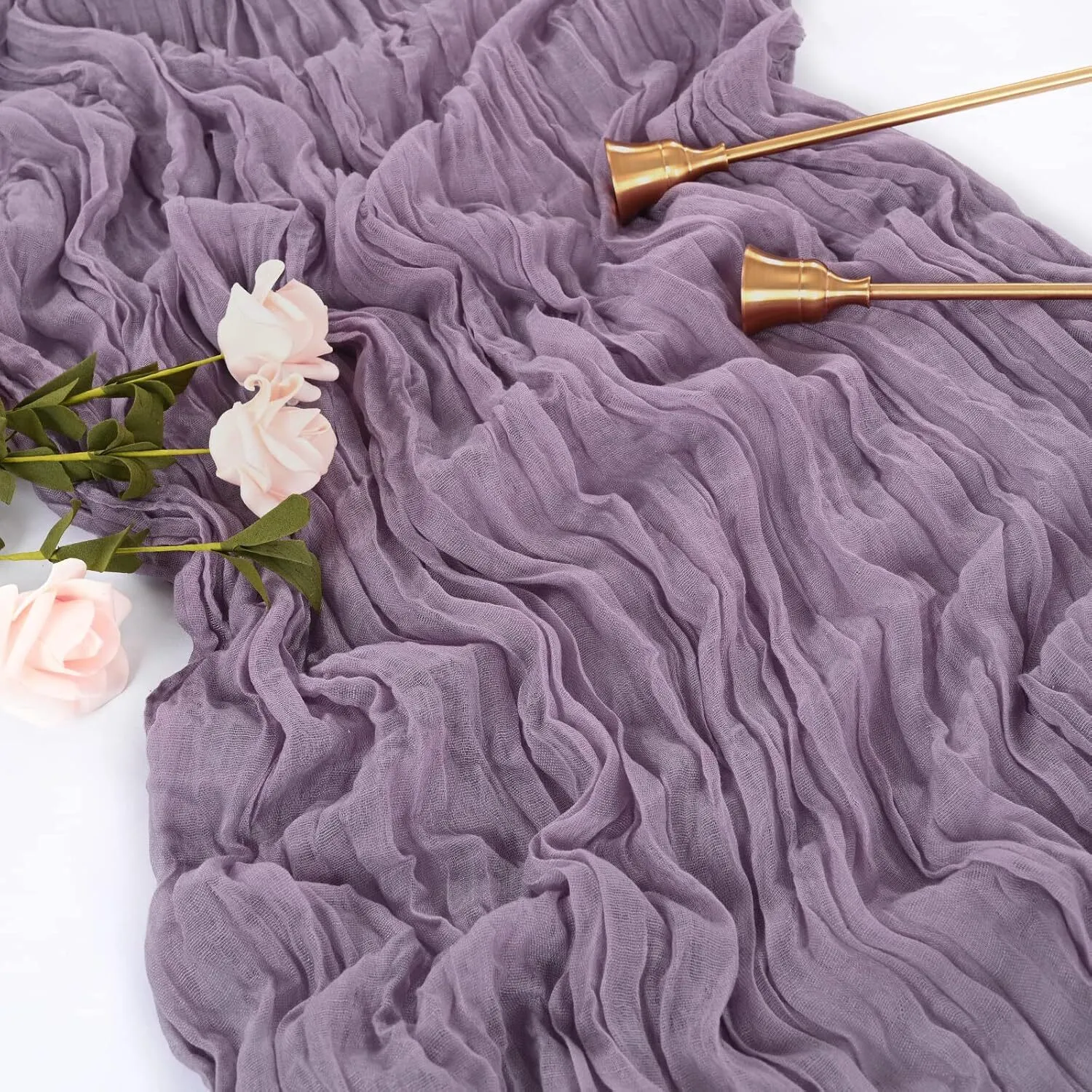 Dusty Purple Cheesecloth Table Runner