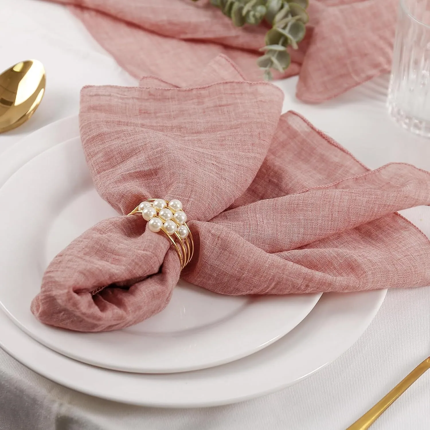 Dusty Rose Cotton Napkins