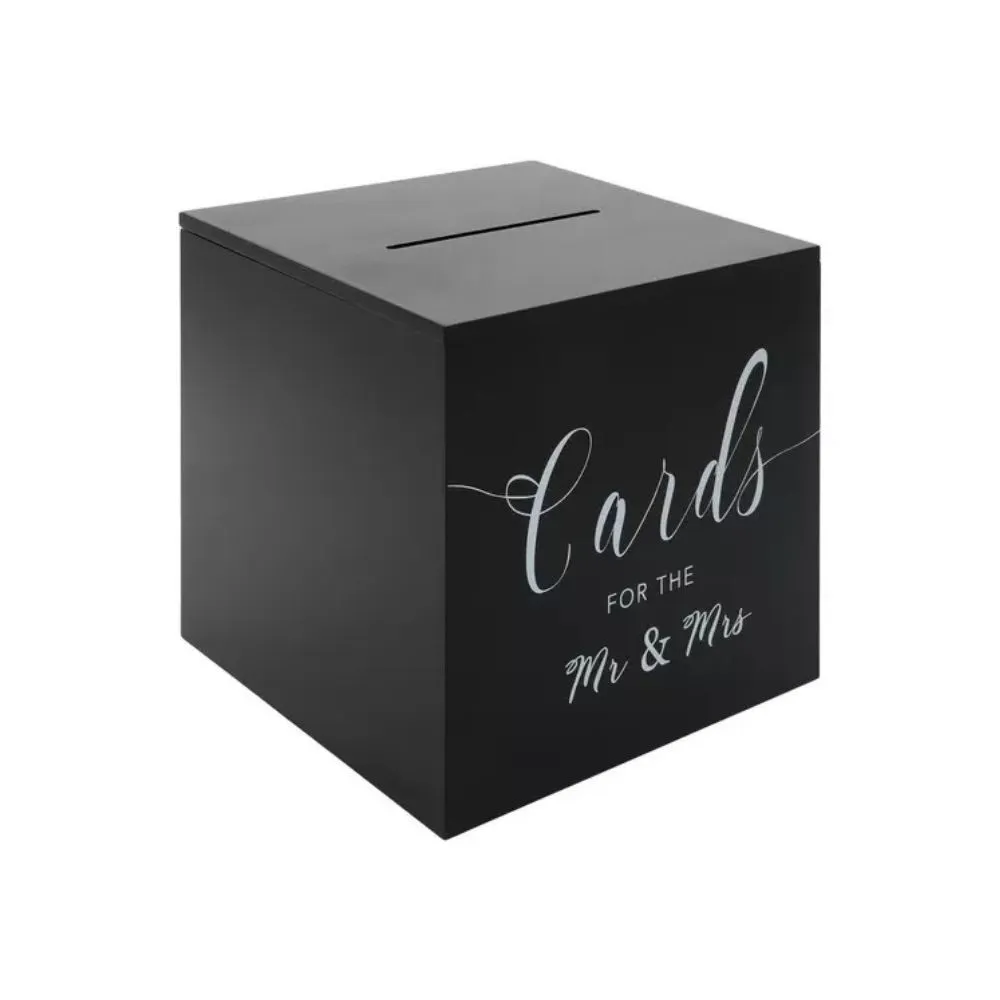 Modern Black Wedding Card Box