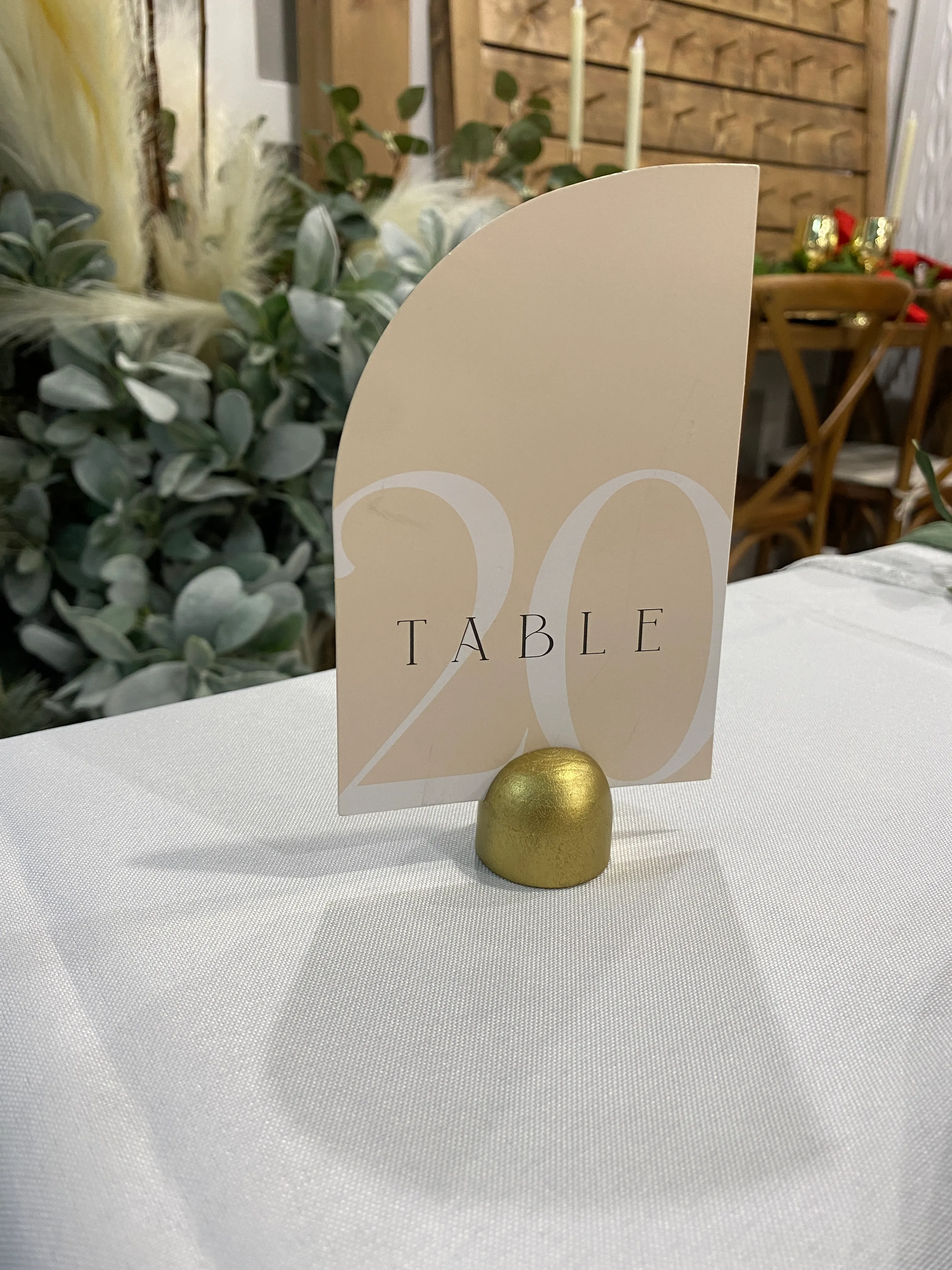 Modern Pink and White Table Numbers, 1-20