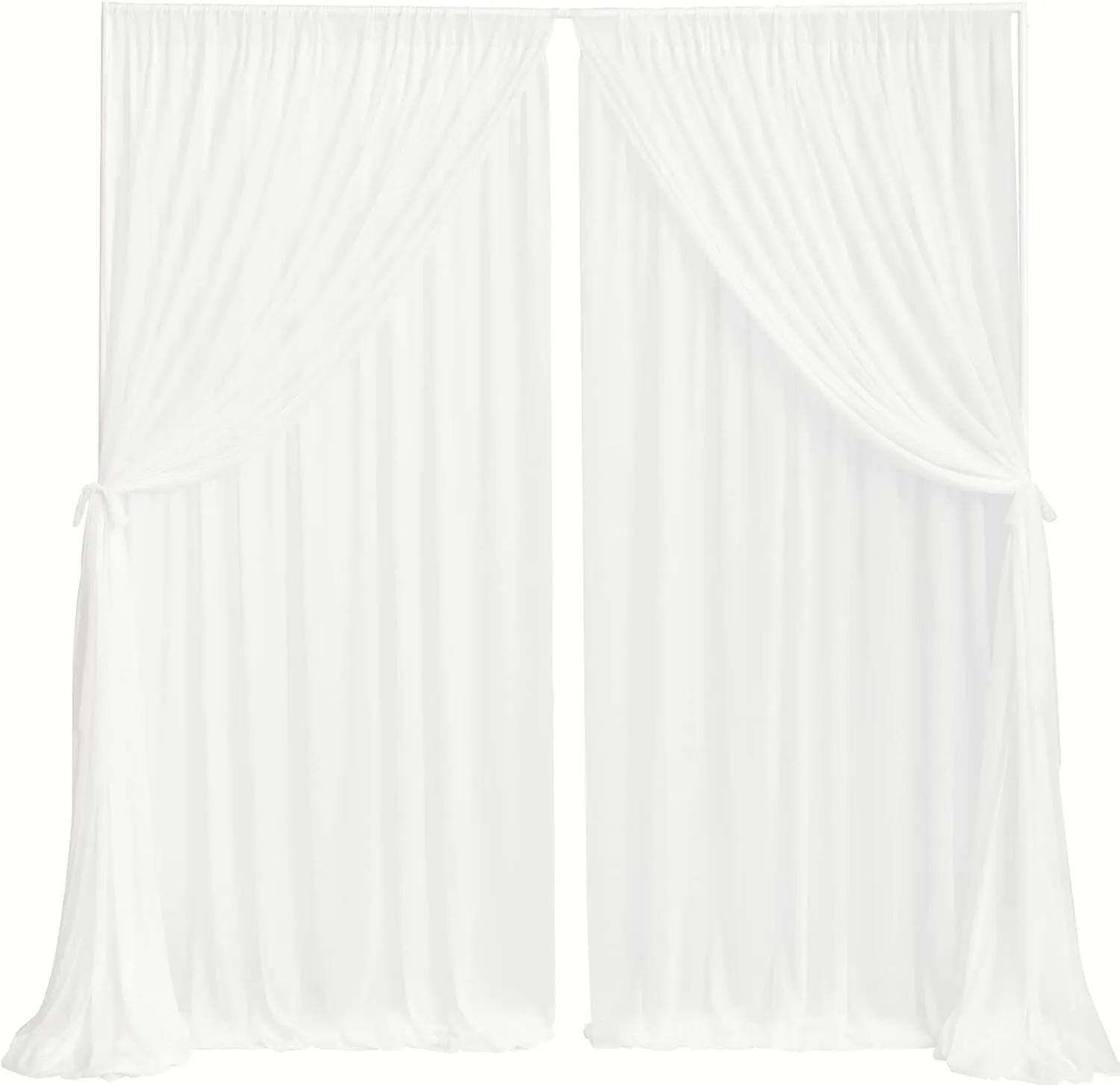 10ft Sheer White Drapery