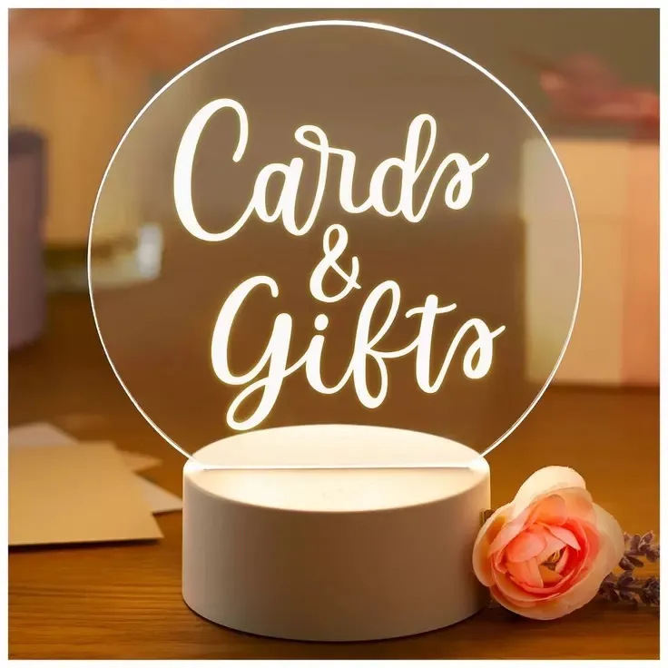 Light Up "Cards and Gifts" Sign