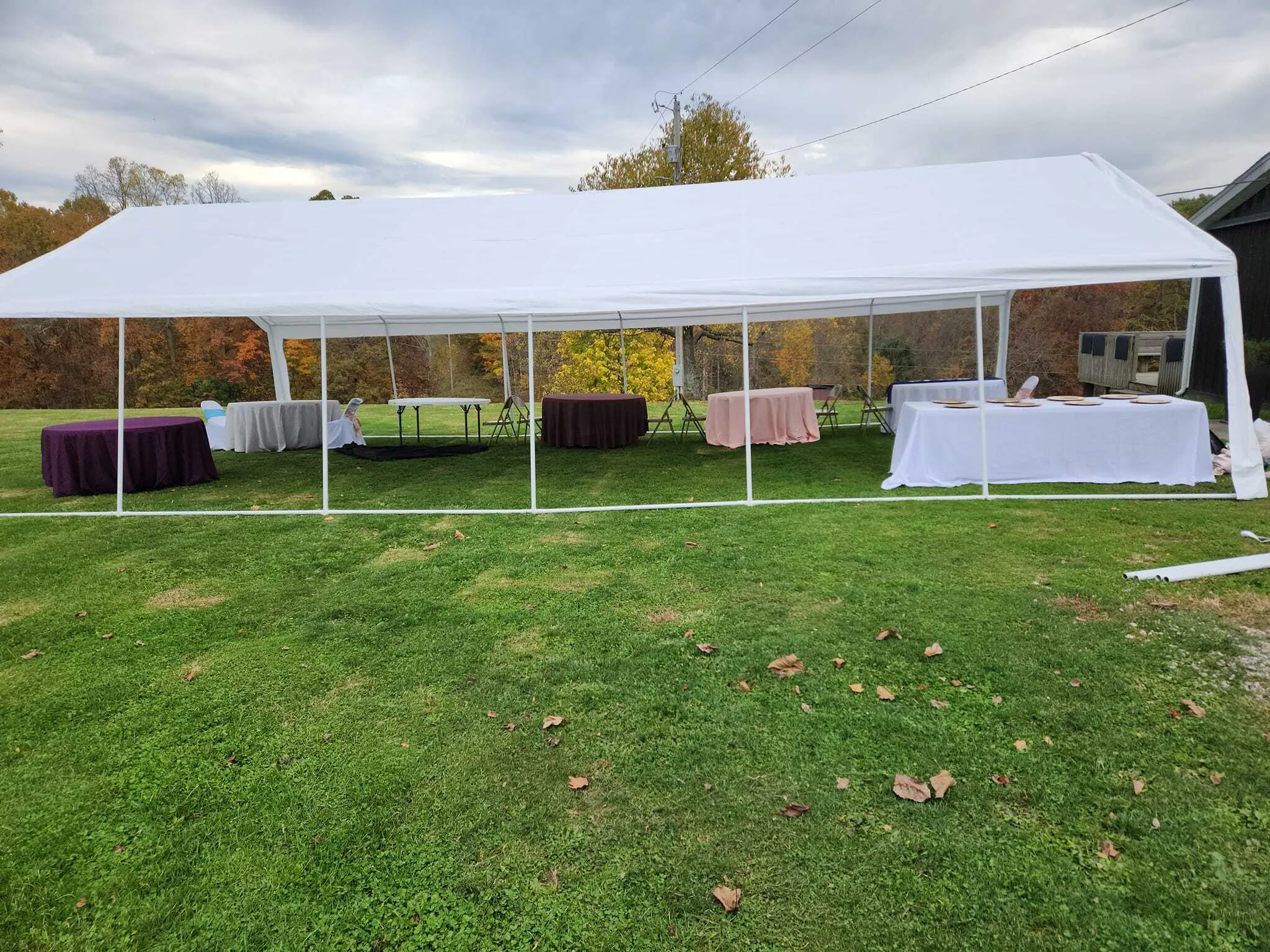 20X40 Frame tent with side walls