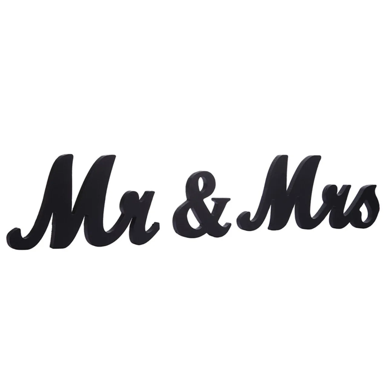 Black Mr and Mrs sign