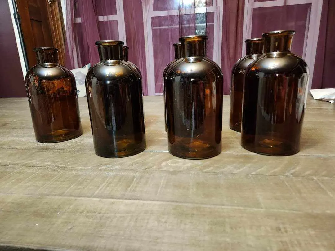Amber Vases set of 10