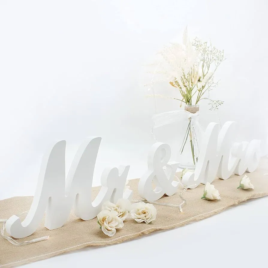 White Mr and Mrs letters 