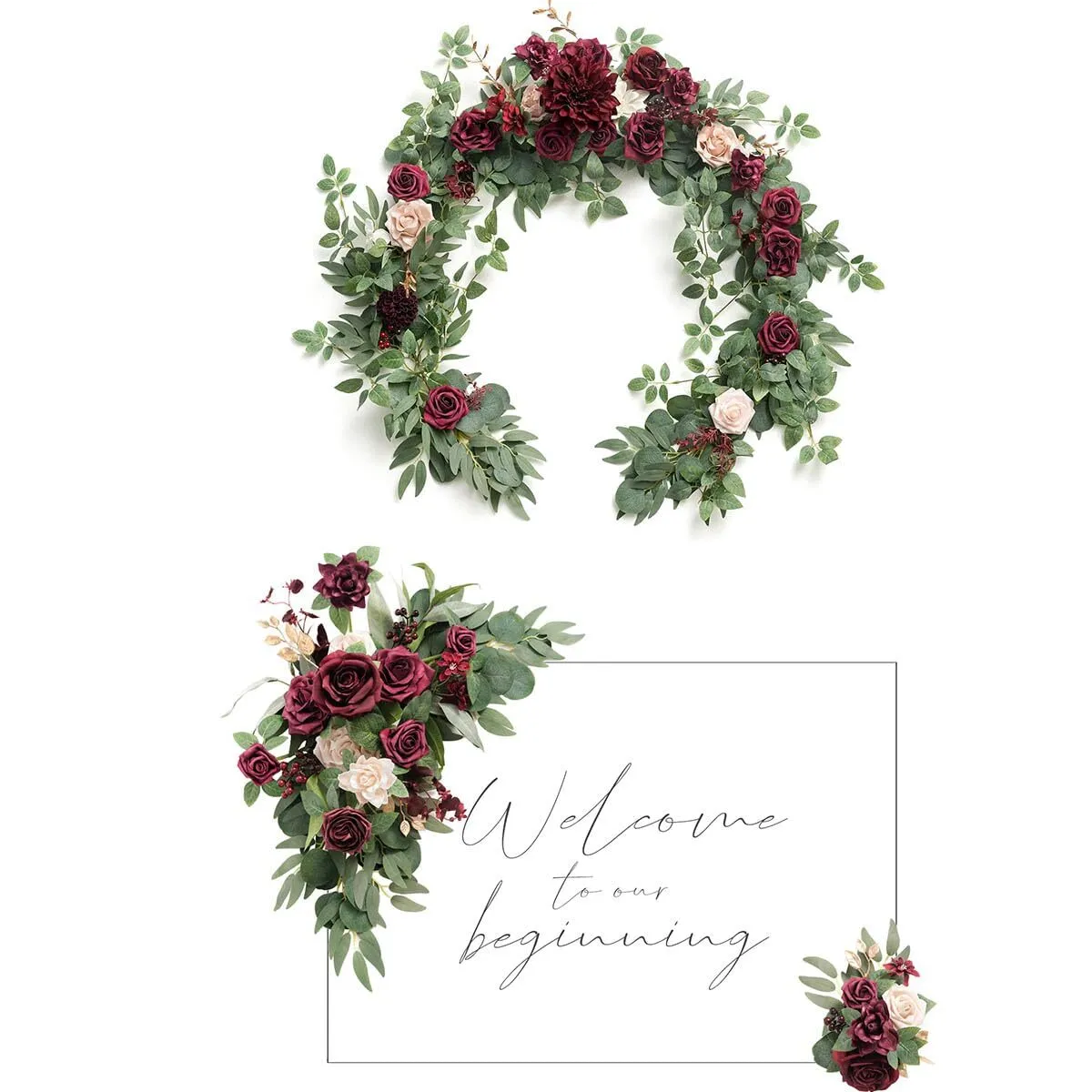 Ling's moment 6ft garland marsala