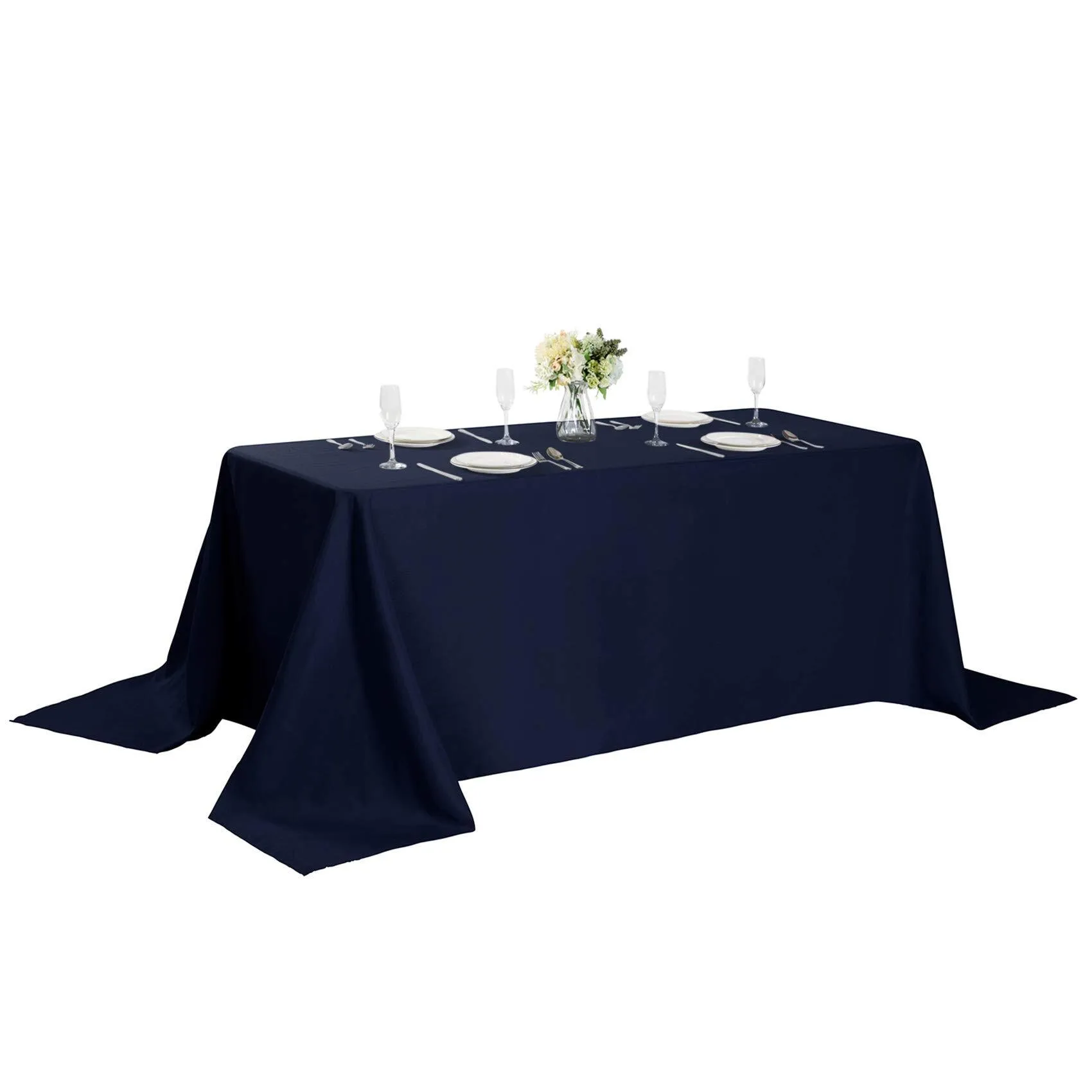 Navy rectangle 90x156 tablecloths