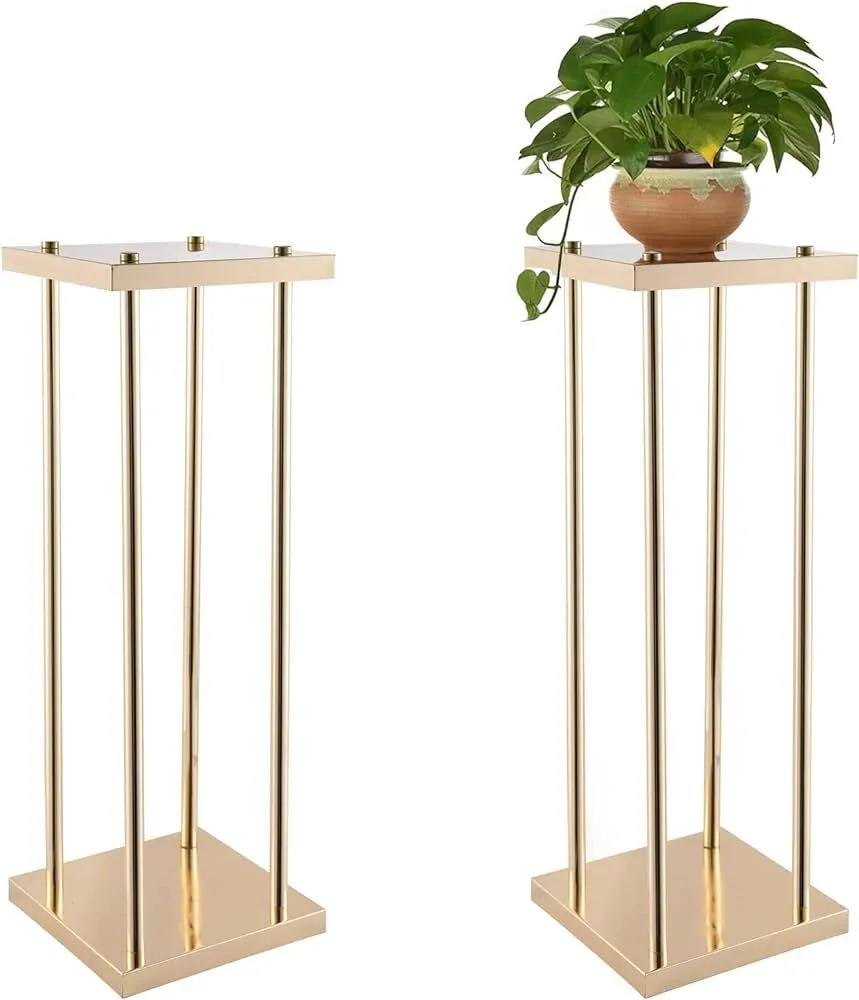 gold flower stands 38 inch