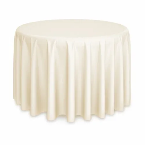 Ivory Tablecloth 120" Inch round 