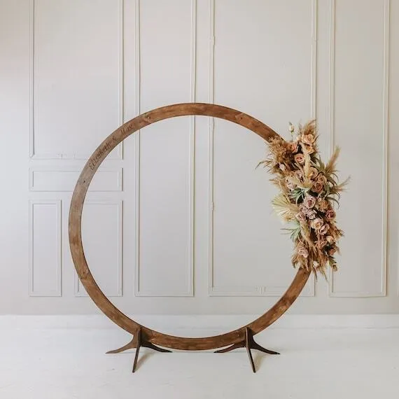 Rustic Wooden Circle Arch