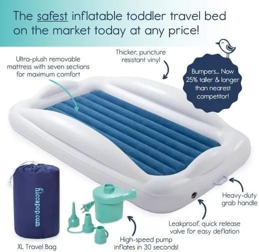 Hiccapop Inflatable Toddler Travel Bed