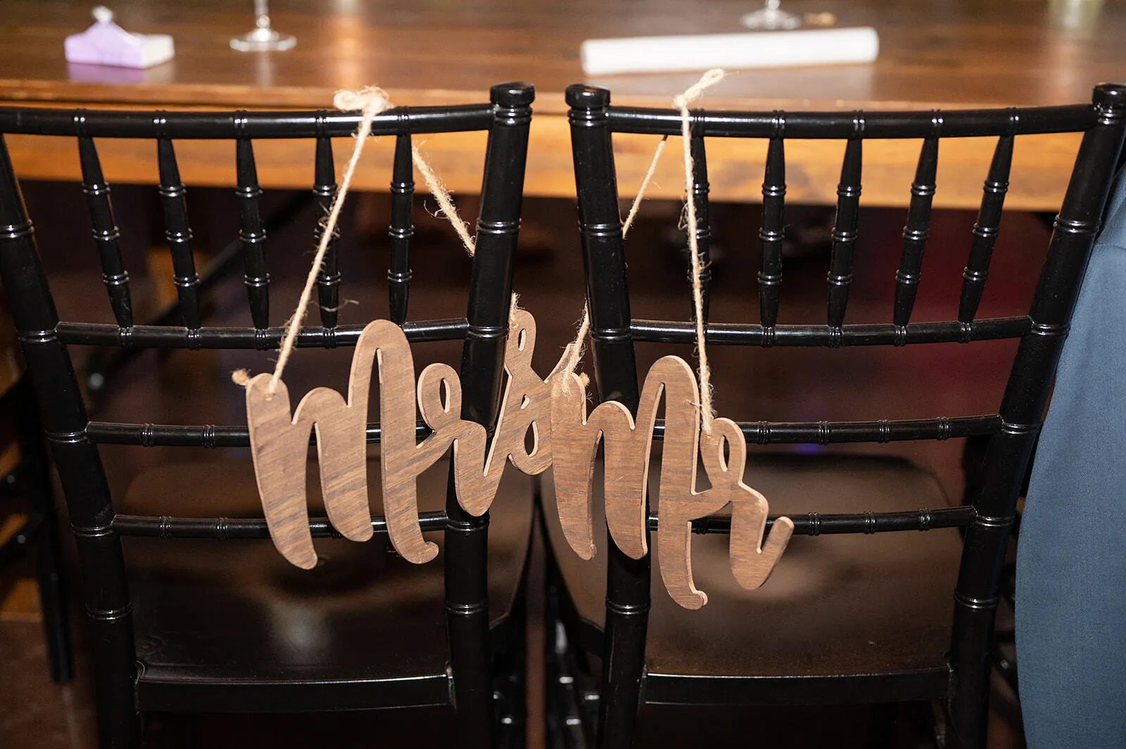 SIGN: rustic "Mr" and "Mrs" cut out (set of 2)