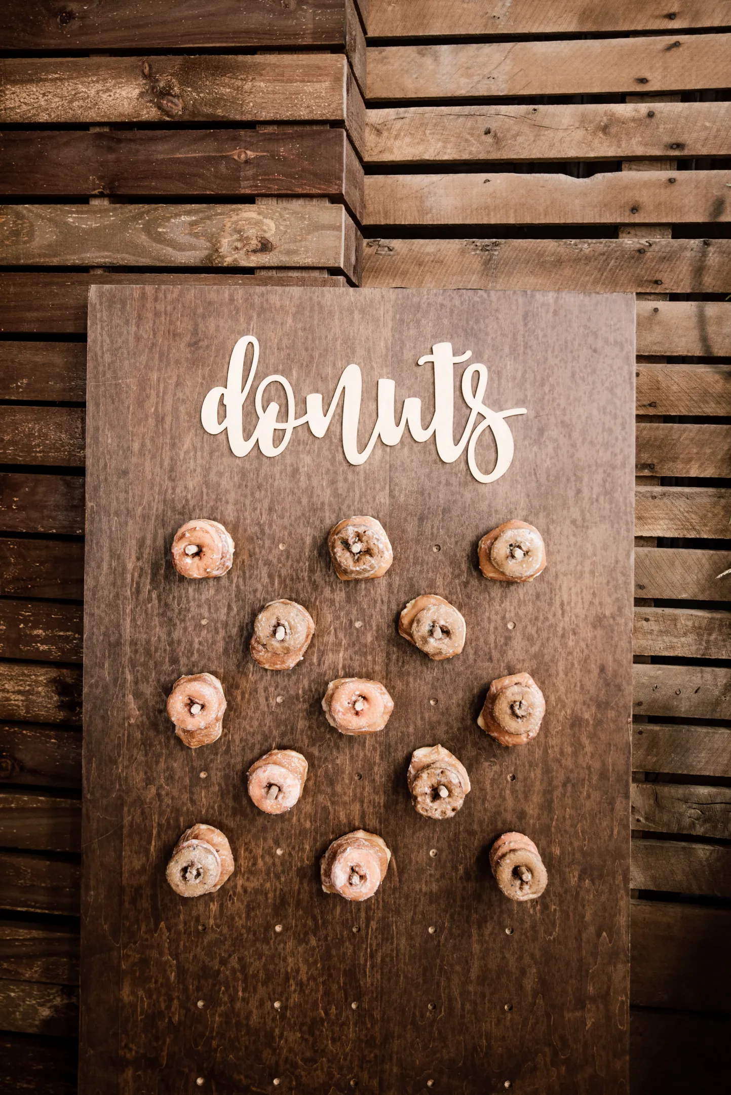 DESSERT: DONUT WALL with pegs holds 90 donuts (1 max)