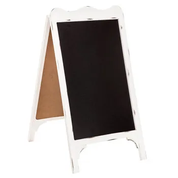 SIGN (FLOOR): large 2 sided chalkboard curved top
