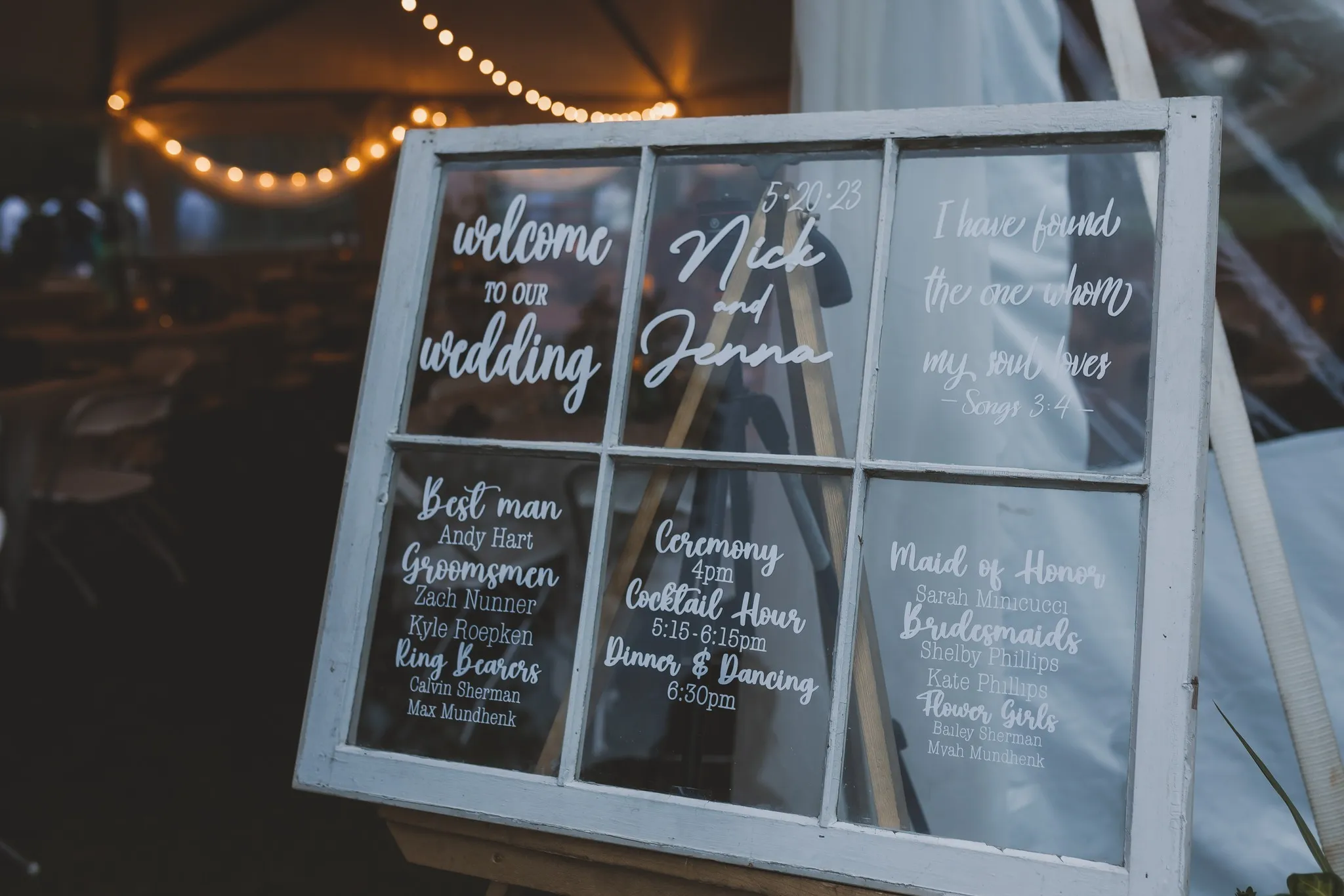 WINDOW SIGN: 6 pane rustic window