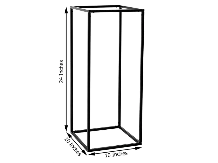 CENTERPIECE: 24" black metal stand [black+white collection]